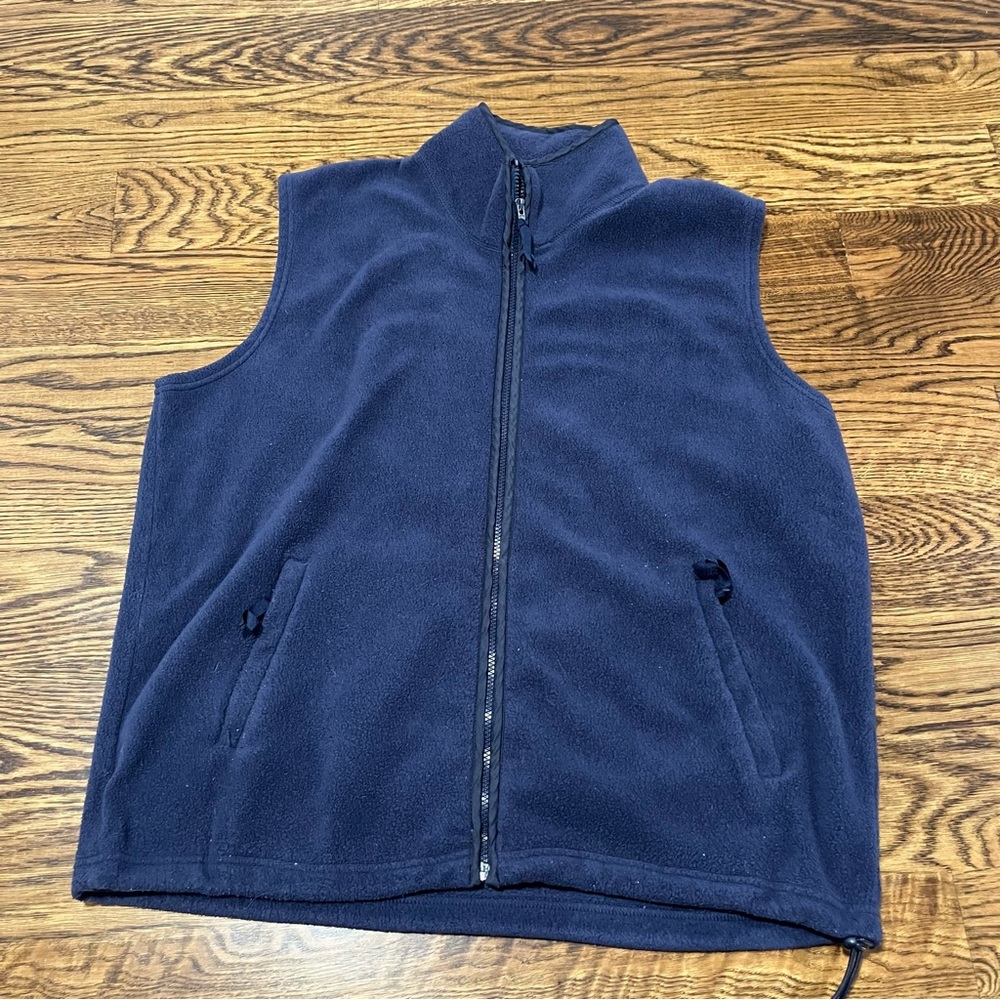 Vintage Navy Blue Fleece Vest